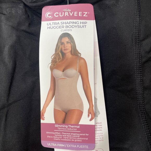 Curveez® Ultra Shaping Hip Hugger Bodysuit Shapewear Black Sz XL  CUR1515 - Picture 5 of 6